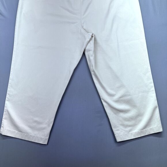 NWT L.L. Bean Womens Pants Size 18 W Plus Beige Original Fit Wrinkle Free Cotton - Picture 14 of 15